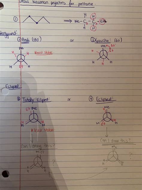 Newman Projection Pentane Clarification : OrganicChemistry