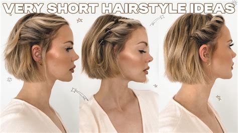 EASY AND QUICK HAIRSTYLES FOR SHORT HAIR updos, half updos, easy braids ...