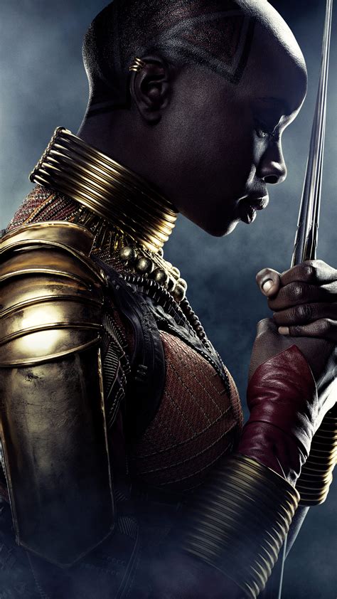 2160x3840 Danai Gurira In Black Panther Poster 5k Sony Xperia X,XZ,Z5 ...