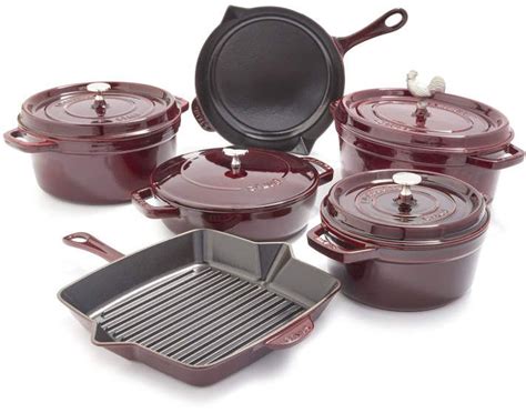 Staub 10-Piece Cookware Set | Cookware set, Slow cooked meat, Cookware sets