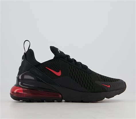 Nike Air Max 270 Trainers Black University Red White - Nike Air Max