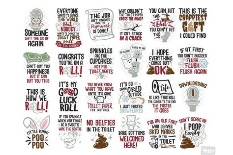 Toilet Paper Quotes SVG Phrases Vol. 2 Bathroom Decor Funny | Paper quote, Toilet paper humor ...