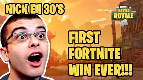 Fortnite Wins Nick Eh 30's First Win Ever - YouTube