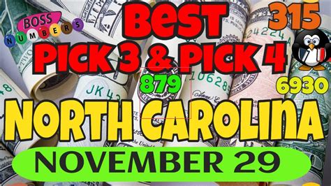 North Carolina Best Pick 3 and pick 4 lottery predictions 11-29-22 - YouTube