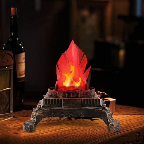 3D LED Fake Fire Flame Effect Light, Color You Fake Campfire Lamp with ...