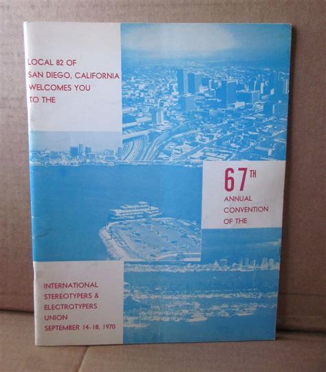 International Stereotypers Electrotypers Union program 1970 Conference San Diego | eBay