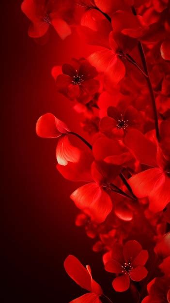 Premium AI Image | Red flowers wallpapers for iphone and android. red ...