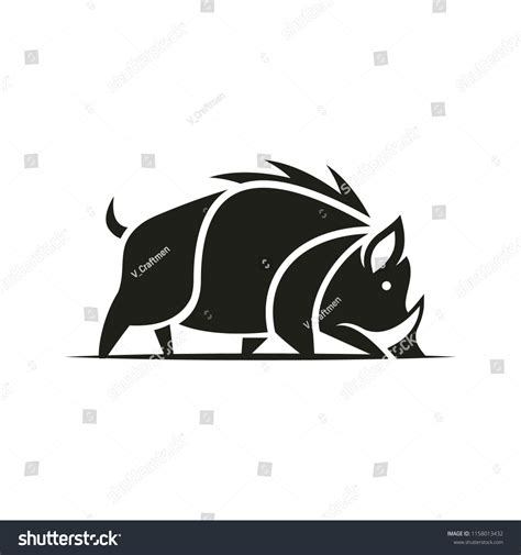 Wild Hog Logo Icon Vector Stock Vector (Royalty Free) 1158013432