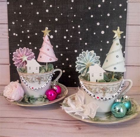 Christmas Tea Cup Tree Decoration | Christmas tea party, Vintage ...