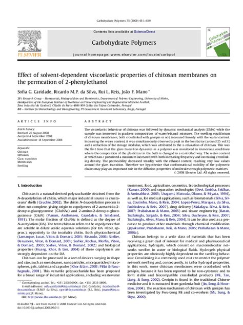 (PDF) Effect of solvent-dependent viscoelastic properties of chitosan ...