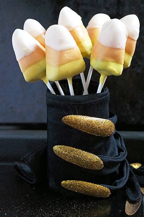 Halloween Candy Corn Oreo Pops - Sweet Spicy Kitchen