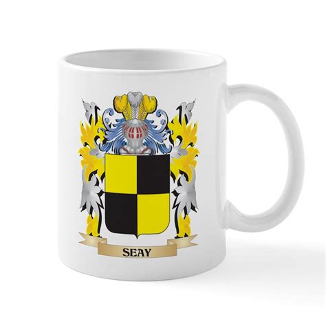 Seay Family Crest - Coat of Arms 11 oz Ceramic Mug Seay Family Crest ...