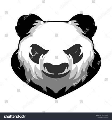 Vector Illustration Panda Head Logo Perfect Stock Vector (Royalty Free ...