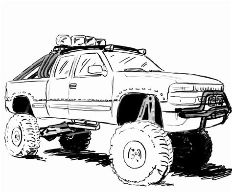 Lifted Chevy Truck Coloring Pages