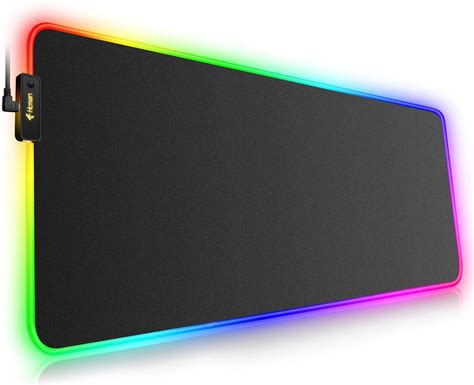 RGB Gaming Mouse Mat Pad Large Thick(800×300×4mm) Hcman XXXL Extended Led Mousepad with Non-Slip ...