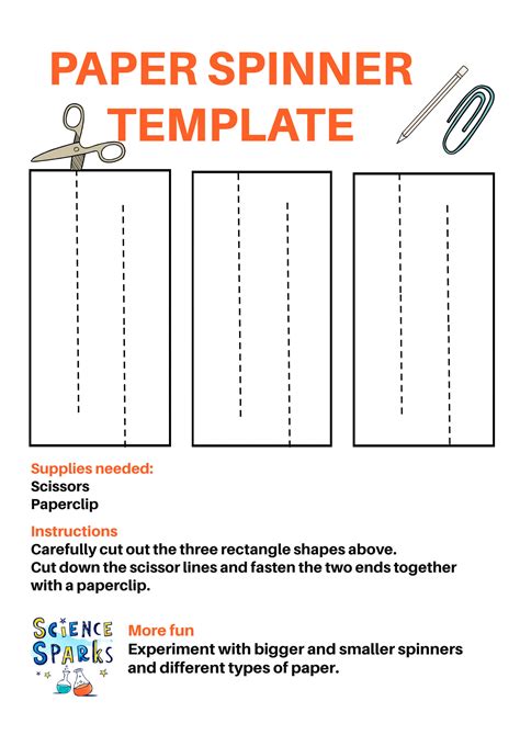 Forces and Motion - Easy Paper Spinners - Science Sparks