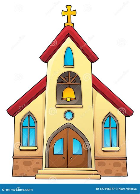 De kerkbouw themabeeld 1 vector illustratie. Illustration of toren ...