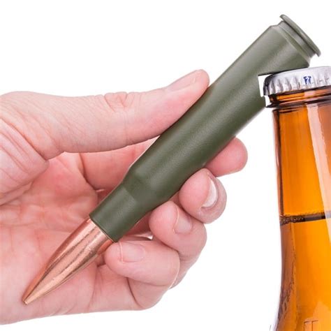 Personalized 50 Caliber Bullet Bottle Opener - The Man Registry