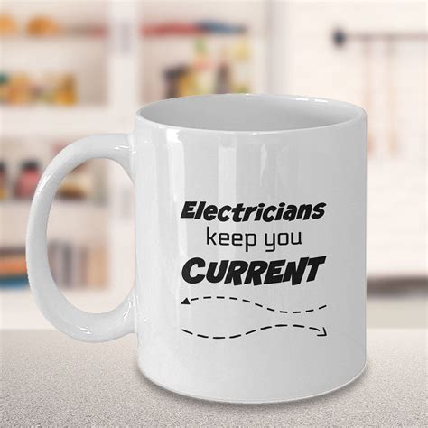 Funny electrician gift Electricians keep you current Coffee mug for apprentice Graduation ...