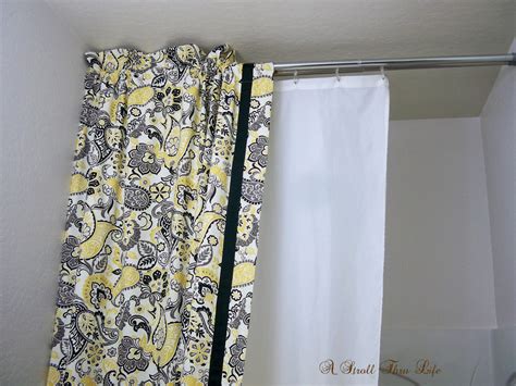 A Stroll Thru Life: DIY Double Shower Curtain & Liner Tutorial