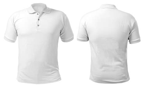 White Collared Shirt Design Template Stock Photo - Download Image Now - Polo Shirt, Template, T ...