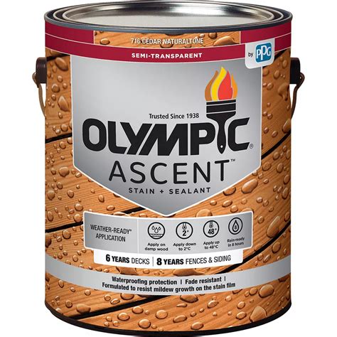 Olympic Russet Semi Transparent Stain / At this link you can see how various olympic stain ...