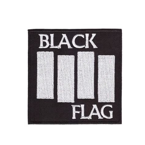 BLACK FLAG Sew Iron On Patch Embroidered Heavy Metal Rock Band Music Logo-in Patches from Home ...