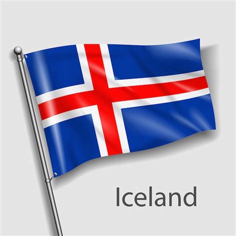 Premium Vector | The national flag of Iceland in Europe