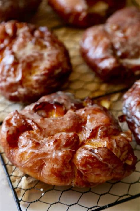 Apple Fritter Donuts + Video - The Seaside Baker