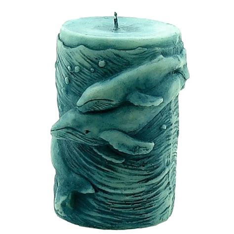 Grainrain 3D Candle Molds Silicone Soap Cylinder dolphin DIY Craft Wax Clay Resin Moulds-in Soap ...