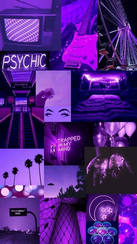 Neon Edgy Purple Aesthetic Wallpaper Computer - Marifer899