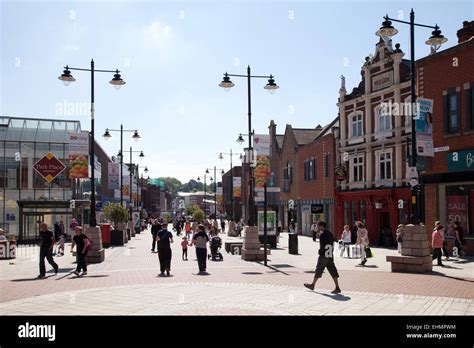 Shops and retailers in Walsall town centre, West Midlands Stock Photo, Royalty Free Image ...