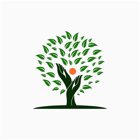 Hand Tree Logo Vector Art, Icons, and Graphics for Free Download