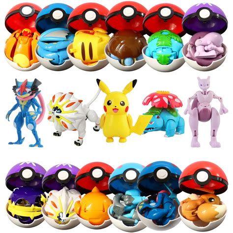 Genuine Pokemon Toy Set Toy Pocket Monster Pikachu Charmander Mewtwo Lunala Scroll Action Figure ...