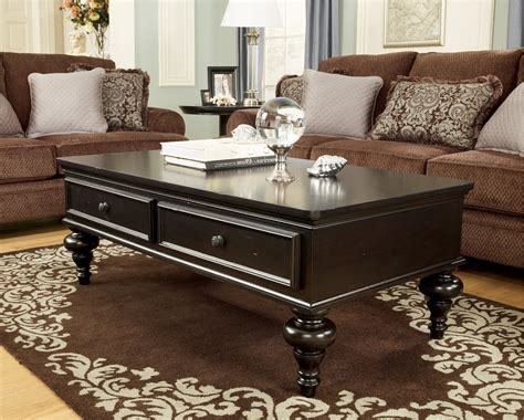 Dark Wood Coffee Table Set Furnitures