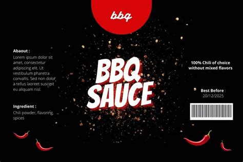 BBQ Sauce Labels Template - 7+ Free - label template