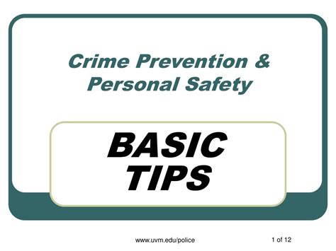 PPT - Crime Prevention & Personal Safety PowerPoint Presentation - ID ...