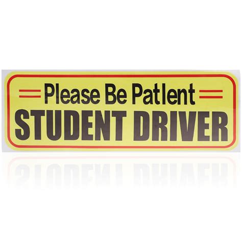 Student Driver Sticker Reflective Student Driver Sticker Reusable Safety Sign - Walmart.com