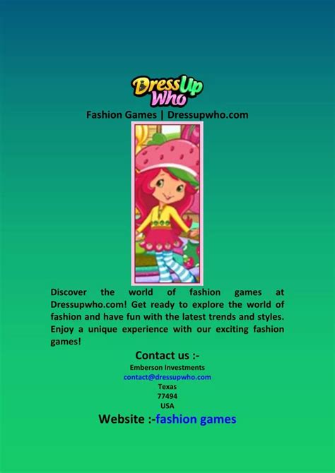 PPT - Fashion Games Dressupwho com PowerPoint Presentation, free ...