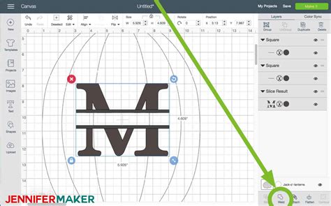 Cricut Split Monogram Tutorial + Free SVG! - Jennifer Maker