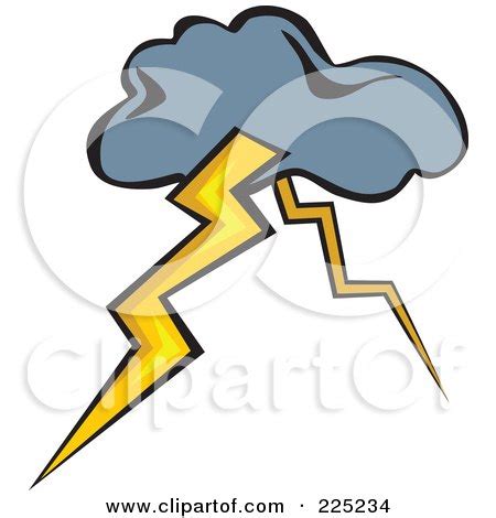 Royalty-Free (RF) Clipart Illustration of a Storm Cloud With Two ...