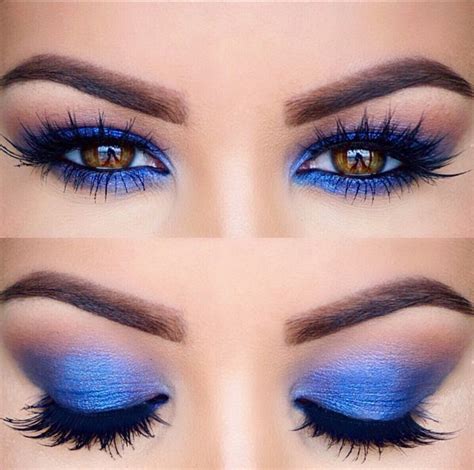 Elektrisches Blau | Blue eye makeup, Blue makeup, Blue makeup looks
