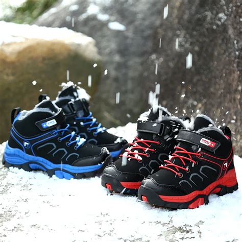 Boys Girls Non-slip Waterproof Snow Boots Child Trekking Climbing Shoe ...