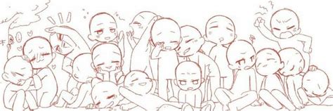 Image result for group chibi poses reference | Drawing base, Drawings ...