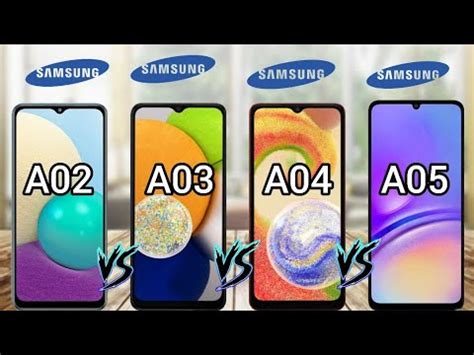 Samsung Galaxy A02 Vs Galaxy A03 Vs Galaxy A04 Vs Galaxy A05 Full Comparison - YouTube