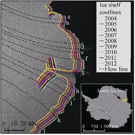 Location map of the Amery Ice Shelf in East Antarctica, with major ice... | Download Scientific ...