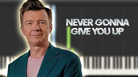 Rick Astley - Never Gonna Give You Up | Instrumental Piano Tutorial / Partitura / Karaoke / MIDI ...