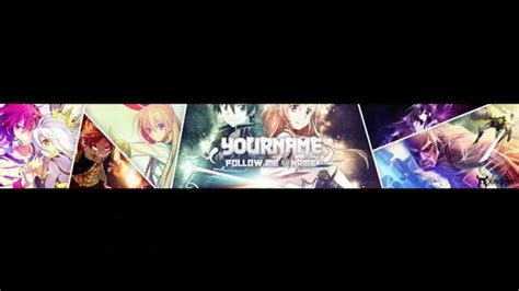 Anime Youtube Banner Template No Text