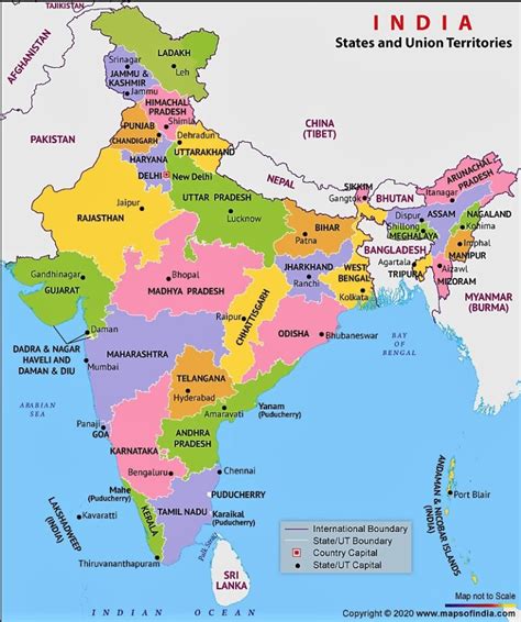 Complete List Of 28 States And Capitals Of India