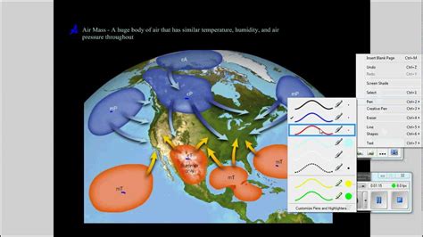 air masses, fronts, weather maps - YouTube